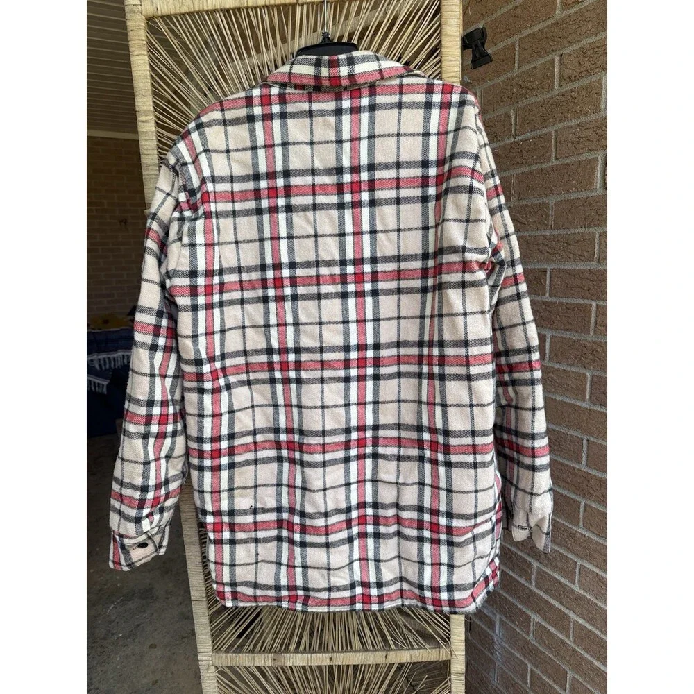 VINTAGE Frostproof Jacket Men L Red Flannel Shirt 70s 80s Heavy Duty USA*